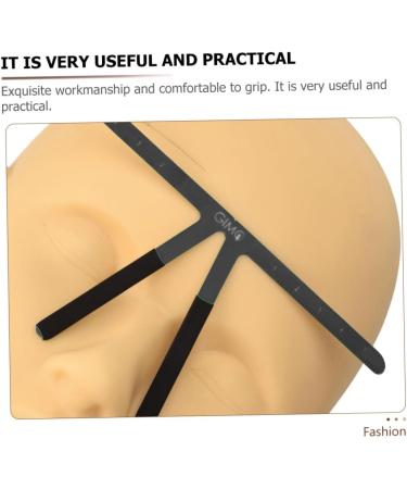 DOITOOL Embroidery Eyebrow Ruler Makeup Stencil Microblading Gauge Ruler Creative Eyebrow Measuring Tool Set 13.8x7cm Black - Buy Online on GoSupps.com