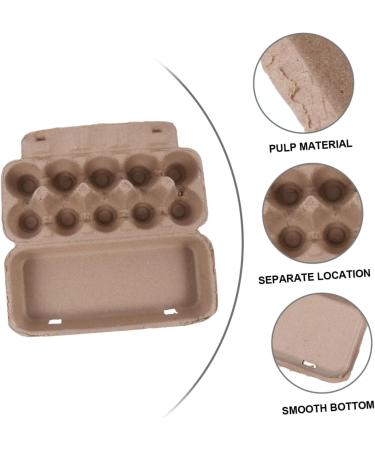 Mikikit 20pcs 10 Pulp Egg Tray Fold up Flats Folding Tray Paper Egg Tray Home Egg Tray Pearlescent Dispenser - Buy Online on GoSupps.com