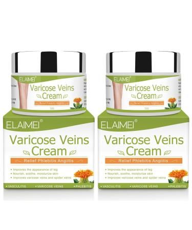 Varicose Veins Cream Eliminate Varicose Veins Reduces Spider Veins and Heaviness Relieves Phlebitis VeinsTreats Spider Veins in LegsImproves Leg Appearance 2PCS (2 PCS)