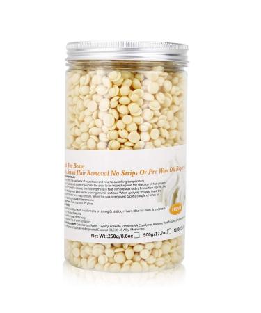Hard wax beans 500 G For hair removal depilation hot film hard wax beans for body bikini legs hair (cream)