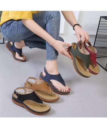 Women's Orthopedic Arch Support Sandals - Beige Diabetic Flip Flops by Aerothotic - Buy Online on GoSupps.com