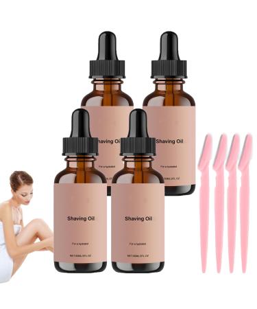 homomdy Dermaplaning Moisturizing Facial Shaving Oil Non-Irritation Facial Shaving Oil for Women Reduces Ingrown Hairs and Dryness Moisturizes for Soothing Skin (4pcs)