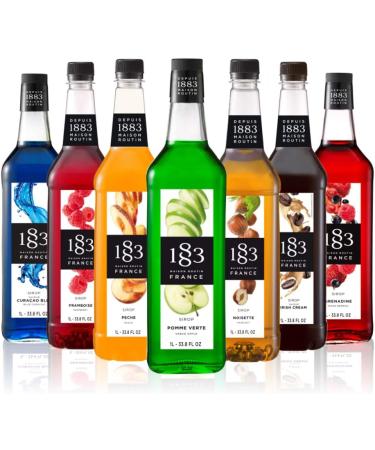 Maison Routin 1883 Hazelnut Syrup 1000ml Pet Bottle - Pack of 1 | Premium Quality Syrup for Drinks and Desserts - Buy Online on GoSupps.com