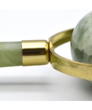 Double Jade Rollers Natural Jade Facial Massager Tighten and Relief Puffy Face and Eyes - Buy Online on GoSupps.com