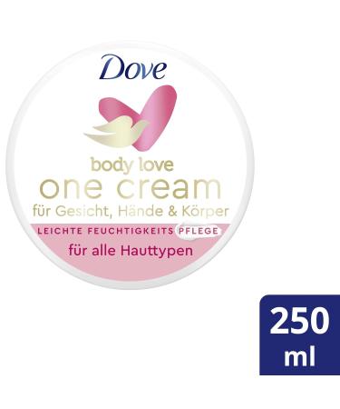 Dove Body Love One Cream - Light Moisturizing Body Cream for Face Hands & Body | 250 ml | All Skin Types - International Shipping Available - Buy Online on GoSupps.com