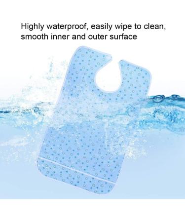 4 Types High Temperature Resistance No Deformation Pratical Dining Aid Bib Bib Apron Catch Food Leaking Soup for Adult the Elderly(27*17*2cm-Flower blue) - Buy Online on GoSupps.com