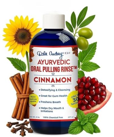 Dale Audrey Nano Hydroxyapatite Mouthwash Oil Pulling for Teeth and Gums | Cinnamon Flavored Organic Mouthwash for Bad Breath | Essential Oils for Teeth Whitening & Fresh Breath Natural Mouthwash 8 oz