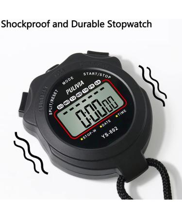 PULIVIA Large Display Digital Stopwatch for Coaches - Yellow | Sport Timer Lap Split Stopwatch for Swimming, Running & Sports Training - Buy Online on GoSupps.com