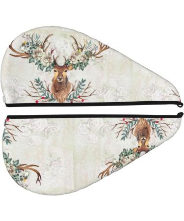Classy Deer Microfiber Hair Towel Wrap Soft Super Absorbent Coral Velvet Quick Dry Cap for Long Curly & Thick Hair - Perfect for Women - Buy Online on GoSupps.com
