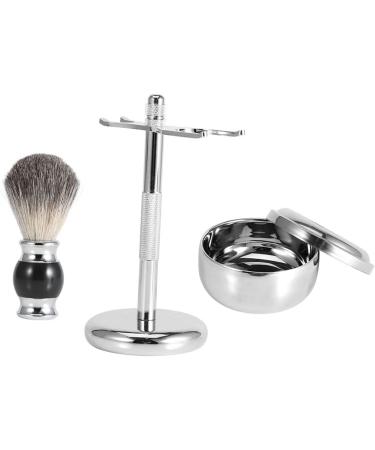 Premium Shaving Brush Set for Men - Artificial Badger Hair Beard Grooming Kit & Stand - Perfect Gift for Smooth Shaves - Buy Online on GoSupps.com