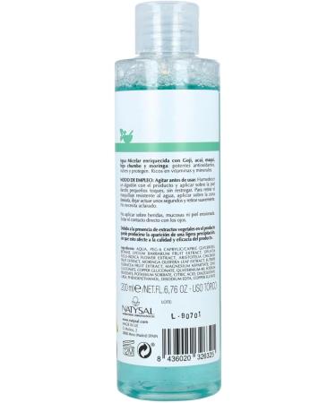 NATYSAL MICELAR SUPERFOODS 200 ml unique standard - Buy Online on GoSupps.com