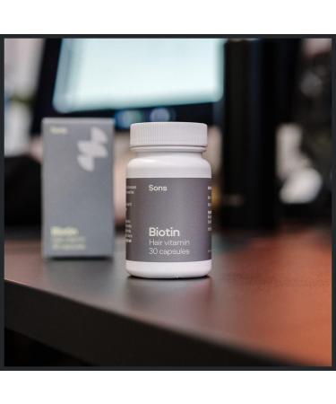 Sons Biotin 900ug Capsules for Men - 3 Months Supply - Hair Growth Vitamin Supplement for Men's Hair Loss & Thinning - Promotes Healthier & Stronger Hair - 90 Count - Buy Online on GoSupps.com