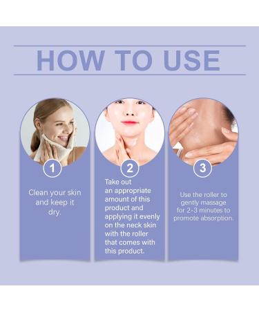 homomdy Neck creams for firming with roller firms and lifts the neck cream with roller massage relieves edema reduces wrinkles and fine lines firms and lifts sagging skin 3pcs - Buy Online on GoSupps.com