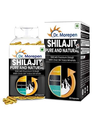 Shilajit Capsules | Pure Himalayan Shilajit Extract | Supports Energy Production Focus and Vitality | Vegan Pure & Natural Shilajit Consist of More Than 84 Minerals (Single)