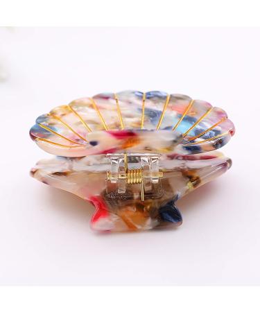 Women Acetate Shell Hair Clip - Fashion Half Updo Hairpin Accessory in Yellow | International Shipping - Buy Online on GoSupps.com