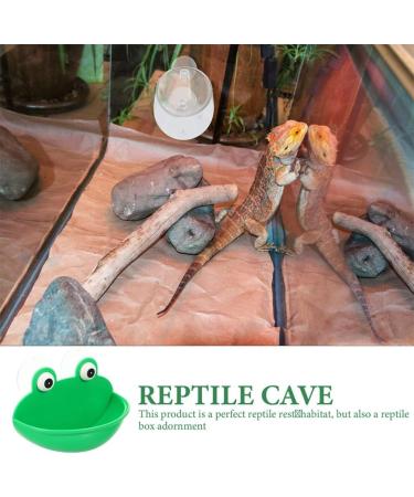 PATKAW 2pcs Reptiles Suction Cup Feeder Frog Habitat Lizard Feeding Food Cricket Bowl Water Dish Gecko Ledge Supplies Accessories for Gecko Bearded Dragon - Buy Online on GoSupps.com