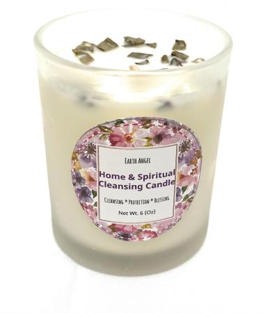 Organic Sage Candle for Cleansing House and Energy 6 oz Long Lasting Candle Strong divine energy to remove negative energy from a person or a house Stress Relief Gifts for Women and Man