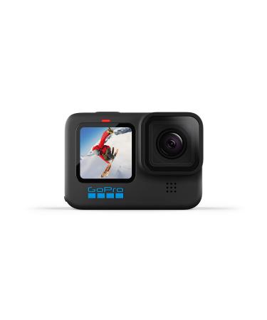 GoPro HERO10 Black - Waterproof Action Camera with Front LCD and Touch Rear Screens, 5.3K60 Ultra HD Video, 23MP Photos, 1080p Live Streaming, Webcam, Stabilization