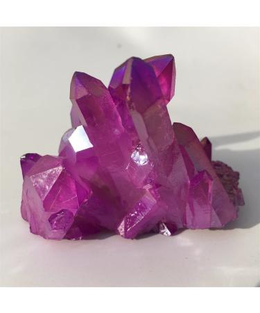 Natural Crystal Rough 156g Rare Beautiful Purple Flame Aura Quartz Crystal Cluster Specimen