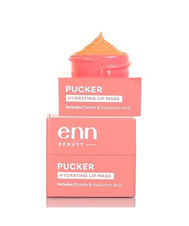 Pucker Hydrating Lip Mask With Hyaluronic Acid (Pomelo) | Tinted Lip Mask for Dry and Dark Lips | Chapped Lips | Natural | For Man and Women | 6gm
