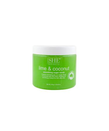 OM SHE Aromatherapy Lime & Coconut Sugar Scrub 20.28oz - Exfoliating Body Scrub Natural Sugar Micro Bead Free Rosehip Oil. Australian made.