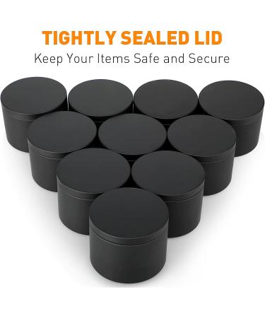 Matte Black Candle Tins 8 oz - Set of 24 | Empty Metal Containers for Candle Making and Storage - Perfect for Christmas Gifts - Buy Online on GoSupps.com