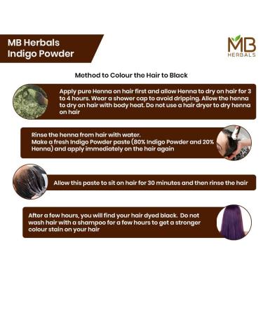 MB Herbals Indigo Powder 8 oz / 227g - 100% Pure, No Preservatives, Natural Green Powder - Buy Online on GoSupps.com