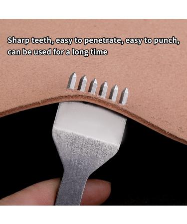 6 Prong Leather Stitching Punch & Hole Punch Tool for DIY Leather Craft (4mm) - Silver - Buy Online on GoSupps.com
