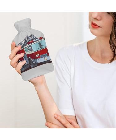 Fire Engine Hot Water Bottle with Plush Cover - Ideal Hand Warmer for Adults & Children | 26.5x15.3cm | International Shipping Available - Buy Online on GoSupps.com