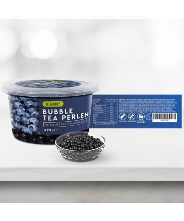 Blueberry Popping Boba | 490g Bubble Tea Pearls | Gluten-Free & Gelatin-Free | Real Fruit Juice - Buy Online on GoSupps.com