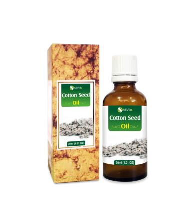 Cotton Seed (Gossypium Herbaceum) Oil 100% Pure & Natural Undiluted Uncut Carrier Oil | Use for Aromatherapy | Therapeutic Grade - 30 ML 1 Fl Oz (Pack of 1) Without Dropper