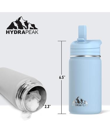 Hydrapeak Mini 14oz Kids Water Bottle with Straw Lid  Insulated Water Bottle Kids  Kids Water Bottle Stainless Steel  Kids Water Bottles (Cloud) 1 Cloud - Buy Online on GoSupps.com
