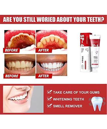 Yayashi SP-4 Probiotic Toothpaste - 2-Piece Whitening Set for Stain Removal & Brightening Teeth - Buy Online on GoSupps.com