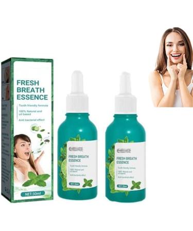 Essence for fresh breath drops to remove bad bumpy smells mouthwash for fresh breath peppermint fought bad breath portable cool oral care essence (2 pieces)