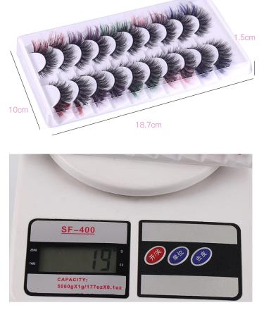 Shop Colored Eyelashes - Fluffy 6D Mink D Curl Strip Lashes | 10 Pairs Natural Wispy False Eyelashes - Buy Online on GoSupps.com