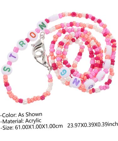 Shop Minkissy 6 Pcs Anti-Lost Masks Chain - Alphabet Beads Clothes Rack for Kids | European & American Acrylic Accessories - Buy Online on GoSupps.com