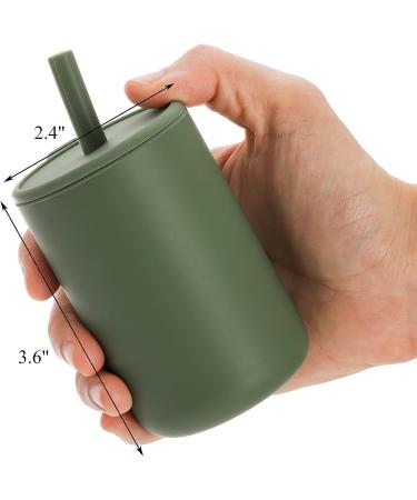 Okllen Set of 4 Kids Silicone Training Cups - 5.4 Oz Unbreakable Sippy Cups with Straws and Lips for Baby and Toddler - Buy Online on GoSupps.com