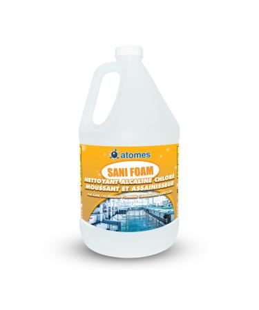 Sani Foam | Alkaline Chlorinated Cleaner and Sanitizer | Professional Grade | Eco-friendly | 3.78 Litres