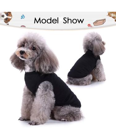 3pcs Dog Shirts Pet Clothes Set for Small Dogs and Cats - Sleeveless Puppy Vest T-Shirt Costumes in Medium Black+Grey+Red - Buy Online on GoSupps.com