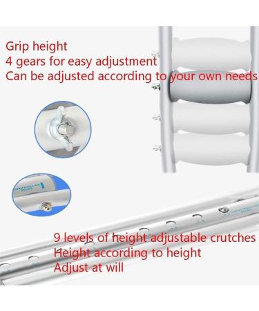 Medical Underarm Crutches for Adults Lightweight Adjustable Axillary Crutches Stainless Steel Walking Stick with Comfortable Handle Pads for Women Men Independence Single Large - Buy Online on GoSupps.com