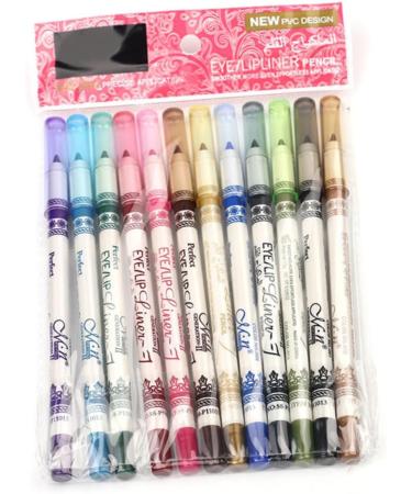 Beavorty 12pcs colored eyeliners color eyeliner pencil Colored Eye Liner Pencils set eye shadow mousse 1 count (Pack of 1) Colorful - Buy Online on GoSupps.com