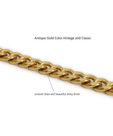 26 Inch Chic Metal Purse Chain Strap Handle Shoulder Straps Replacement Charms for Bag Handbags (Old Gold) - Buy Online on GoSupps.com