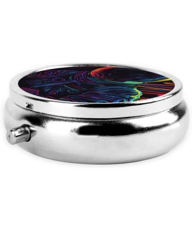 Color Line Astronaut Portable Metal Pill Box - Mini Round 3-Compartment Organizer for Small Pills | Travel Essential - Buy Online on GoSupps.com