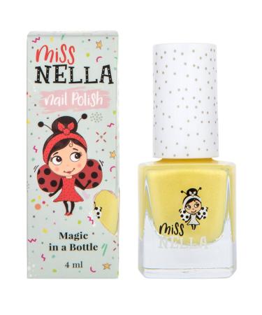 Miss Nella BANANA SPLIT Safe Special Yellow glitter Nail Polish for Kids Non-Toxic & Odour Free Formula for Children and Toddlers Natural Water Based for Easy Peel Off - Buy Online on GoSupps.com