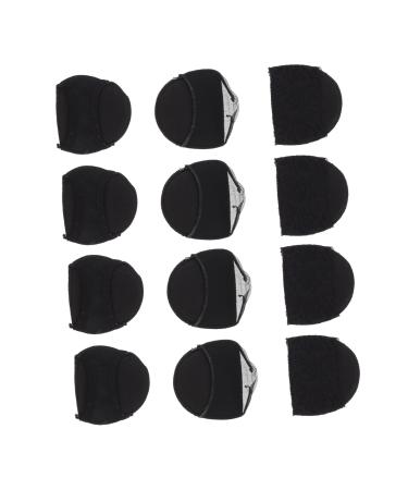 NOLITOY 6 Pairs Sole Pad Bottom Forefoot Pads Breathable Socks Shoe Filler Toe Inserts Heel Grip Liner Front Foot Pad Cartoon Design Fridge Magnet Anti-Skid Pad Half Size Pad Sponge Summer Black 9X8X0.5CM