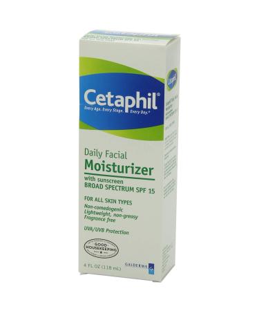 Cetaphil All Skin Types SPF 15 Daily Facial Moisturizer 4.0 FL OZ ( Pack of 2 )