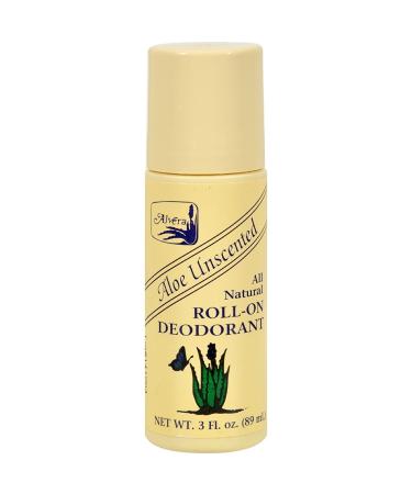 Alvera All Natural Roll-On Deodorant Aloe Unscented - 3 fl oz2