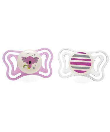 Chicco Physio Light Silicone Pacifier X2 for 6-16 Months - Soothing Safe & Stylish | International Shipping Available - Buy Online on GoSupps.com