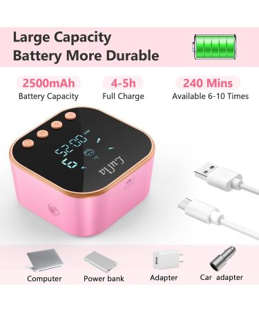 Double Electric Milk Pump - Pain-Free Silicone Breast Pump with 10 Storage Bags & Adapter - Rechargeable Portable Strong Suction (Rosa LU-01-B) - Buy Online on GoSupps.com