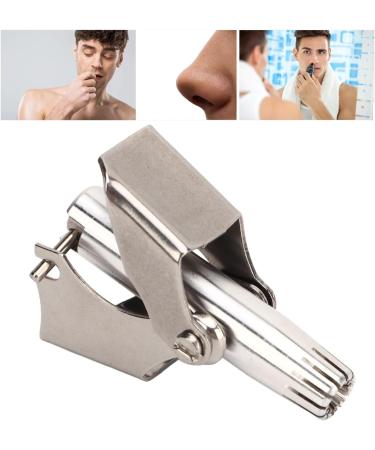 Premium Stainless Steel Nasal Hair Trimmer - Manual Battery-Free Washable with 360 Rotating Cutter for Efficient Ear & Nose Hair Removal - Buy Online on GoSupps.com